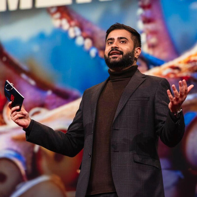 Bilawal Sidhu hosting Session 2 at the TED 2024 conference